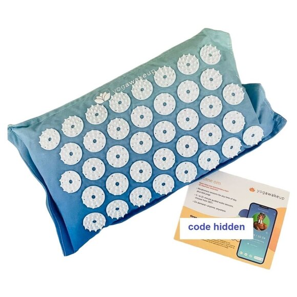 Yoga Wake Up Blue Acupressure Pillow Neck Back Digestion Well Being Home Spa - Picture 2 of 14